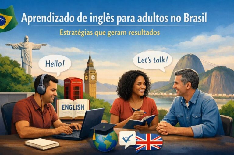 Aprendizado de inglês para adultos no Brasil: estratégias que geram resultados
