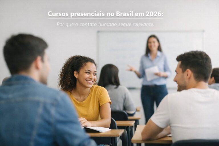 Cursos presenciais no Brasil em 2026: por que o contato humano segue relevante