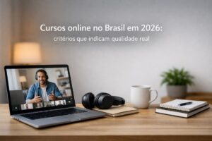 Cursos online no Brasil em 2026: critérios que indicam qualidade real