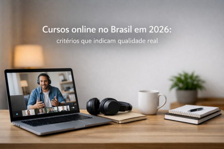 Cursos online no Brasil em 2026: critérios que indicam qualidade real