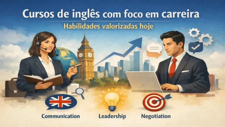 Cursos de inglês com foco em carreira: habilidades valorizadas hoje