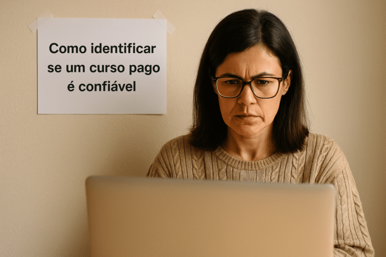 Como identificar se um curso pago é confiável antes de comprar: Dicas para evitar frustrações