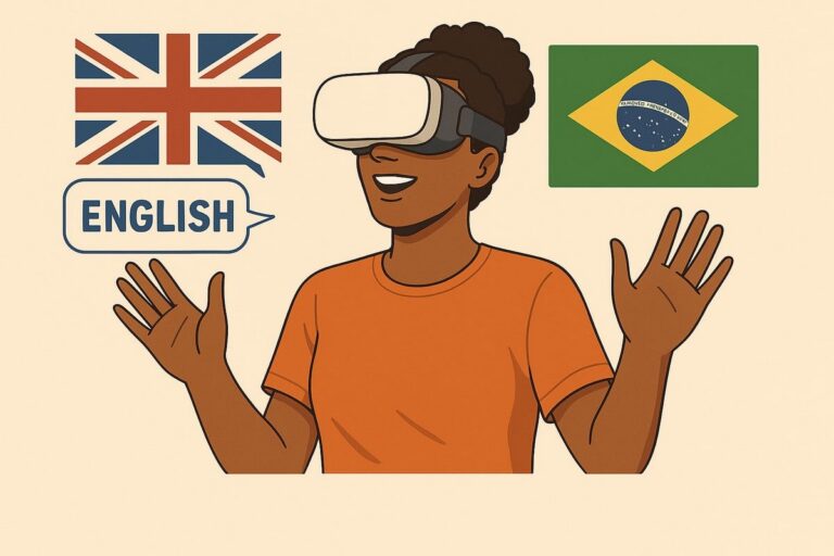 Inglês com realidade virtual: como a imersão digital está acelerando o aprendizado dos brasileiros