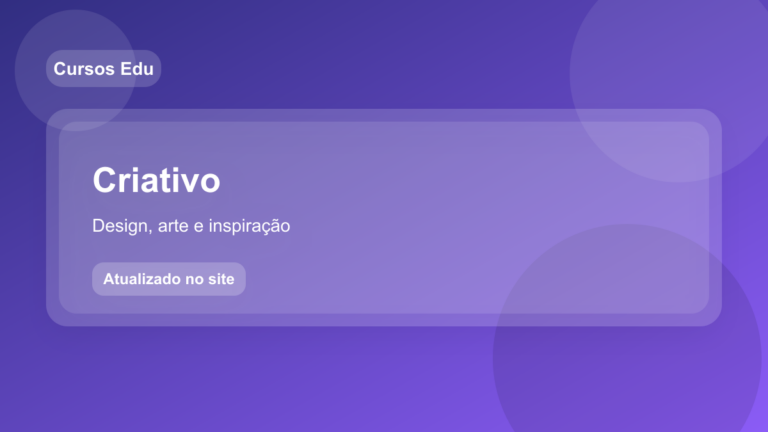 Curso de Design Gráfico: Da inspiração à criação